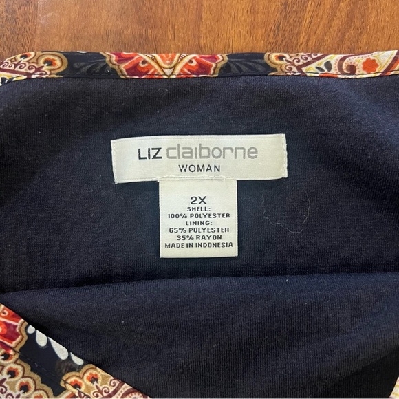 Liz Claiborne Paisley Blouse Womens Plus Size 2X - Picture 4 of 5